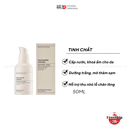 Tinh chất dưỡng trắng căng bóng da BOOM DE AH DAH Niacinamide Ampoule 50ml