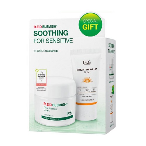 Bộ chăm sóc da  Kem dưỡng Dr.G Clear Soothing Cream 70ml + kem chống nắng Brightening Up Sun+ 20ml
