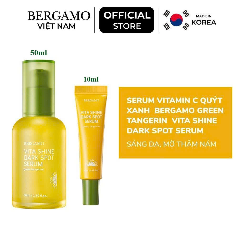 Serum quýt xanh trắng da mờ thâm nám Bergamo Green Tangerine Vita Shine Dark Spot Serum (07/26)