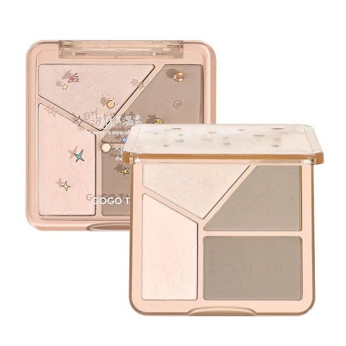 Tạo khối Gogo Tales light shadow flawless highlight contouring palette 4 ô 13.5g (sale bạc vỏ )