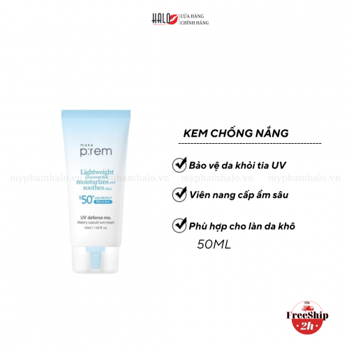 Kem chống nắng Make P:rem UV Defense Me Watery Capsule Sun Cream SPF 50+ 50ml