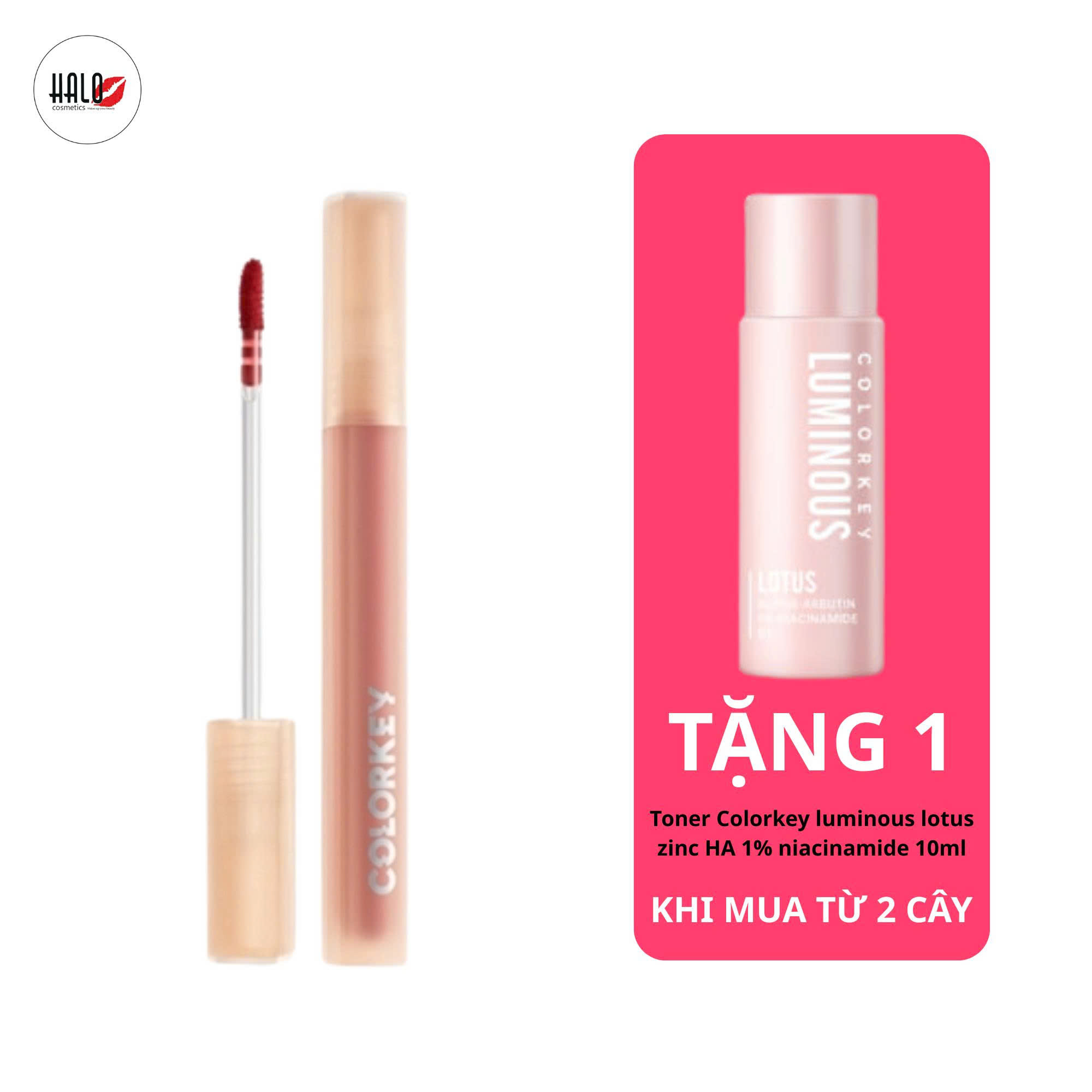 Son kem lì siêu mịn môi Colorkey Soft Matte Water Tint 1.8g