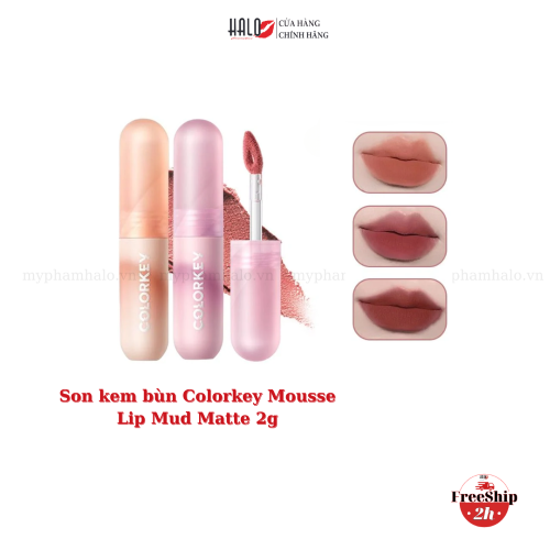Son Kem Bùn Mềm Mịn Như Nhung Colorkey Mousse Lip Mud Matte 2g