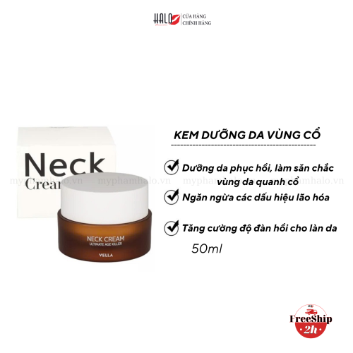 Kem Dưỡng Chống Lão Hóa Vùng Da Cổ Vella Ultimate Age Killer Neck Cream 50ml