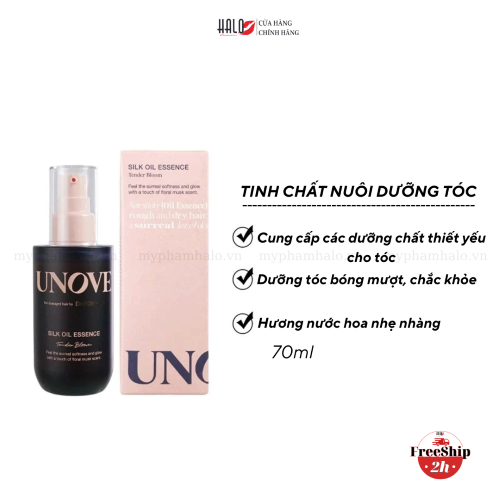 Tinh chất nuôi dưỡng tóc bóng mượt, chăm sóc tóc khô xơ, hư tổn UNOVE Silk Oil Essence 70ml