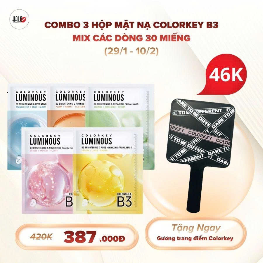 Mặt Nạ Colorkey Luminous B3 Facial Mask 30ml