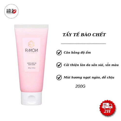 Tẩy Da Chết Body Muối Hồng Rmon White Label Dia Body Scurb 200g