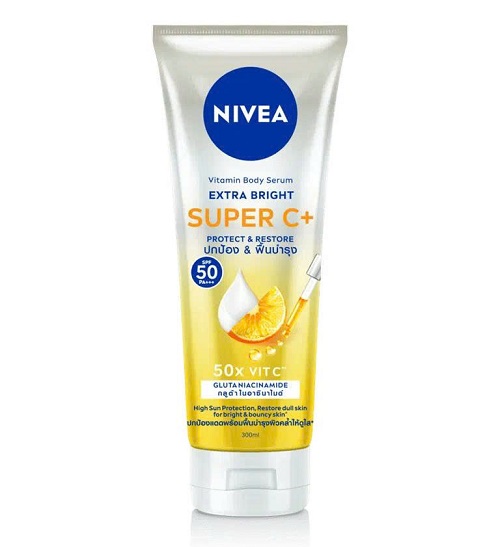 Tinh Chất Dưỡng Thể Nivea Extra Bright Super C+ Vitamin Serum SPF50 PA+++ Giúp Sáng Da 170ml