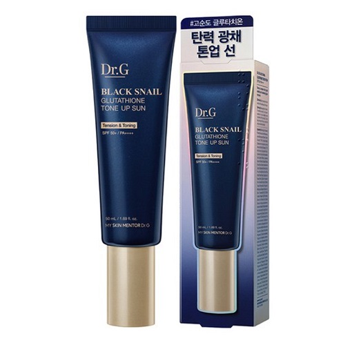 Kem chống nắng nâng tông dưỡng sáng da Dr.G Black Snail Glutathione Tone Up Sun SPF50+ PA++++ 50ml