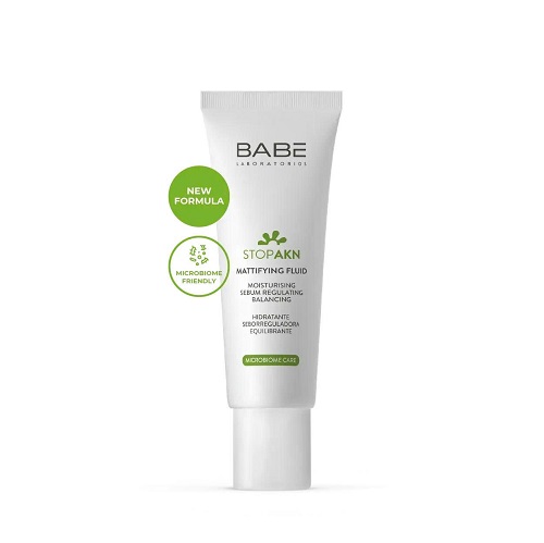 Kem Dưỡng Cho Da Dầu Mụn BABE Stop AKN Mattifying Fluid ( mẫu mới )