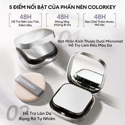 Phấn Phủ Dạng Nén Colorkey Long Lasting Oil Control Airy Powder