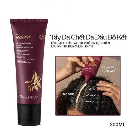 Tẩy da chết da đầu bồ kết Cocoon 200ml