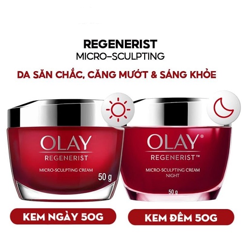 Kem Dưỡng Ẩm Olay Ngừa Lão Hóa Da Ngày & Đêm Regenerist Micro-Sculpting Cream 50g