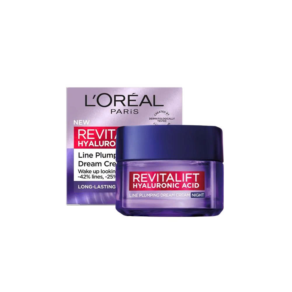 Kem Dưỡng Ban Đêm L'Oréal Paris Revitalift Ha Line Plumping Dream Night Cream 50ml