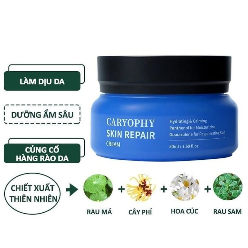 Kem Dưỡng Caryophy Cấp Ẩm, Cải Thiện Làn Da Cho Da Nhạy Cảm Skin Repair Cream 50ml
