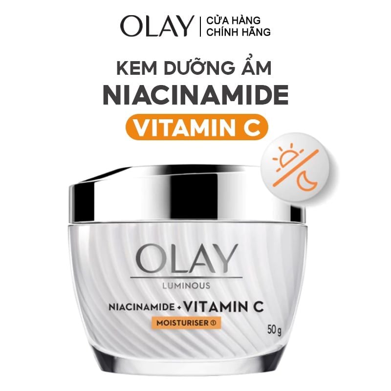 Kem Dưỡng Olay Hỗ Trợ Dưỡng Sáng Da, Làm Mờ Vết Thâm, Đốm Nâu Luminous Niacinamide + Vitamin C Moisturizer 50g