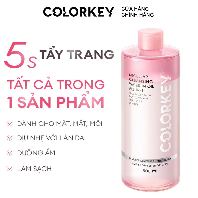 Nước Tẩy Trang 2 Lớp Colorkey Luminous Micellar Cleansing Water In Oil All-In-1