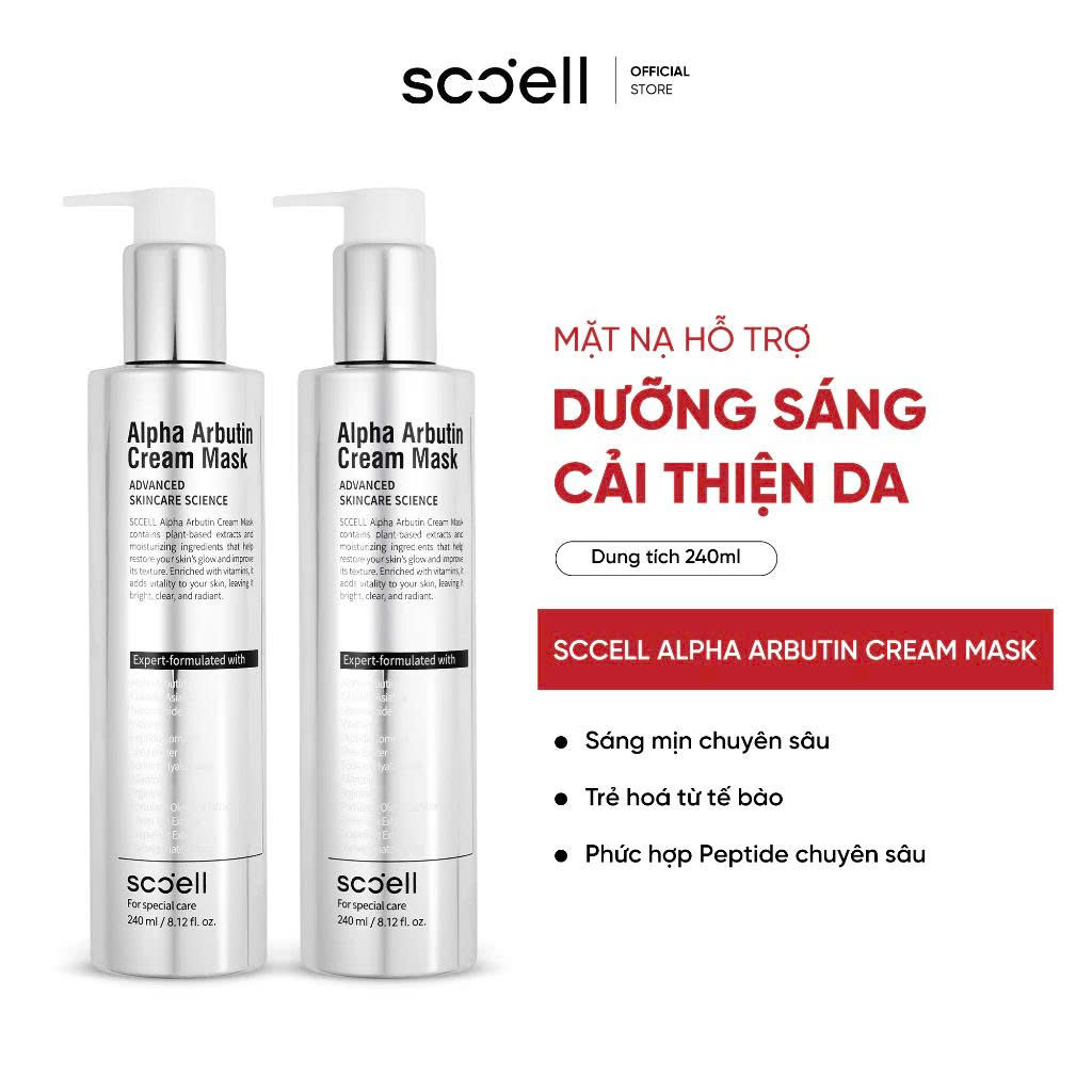 Mặt Nạ Dưỡng Sáng SCCELL Alpha Arbutin Cream Mask