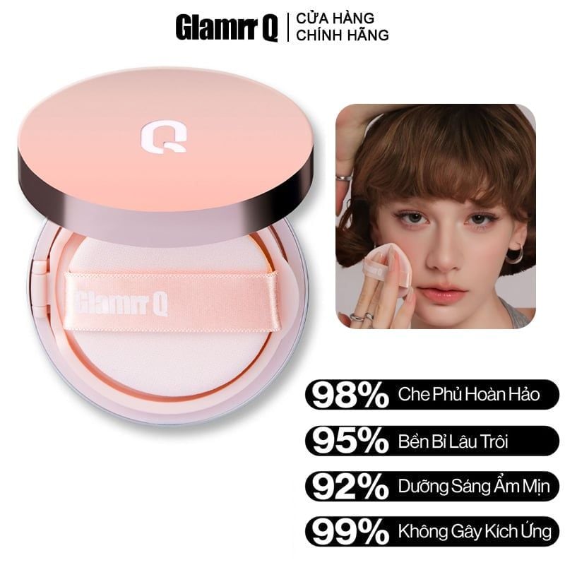 Phấn Nước Glamrr Q Che Phủ Mỏng Mịn, Kiềm Dầu Hiệu Quả Long Wear DD Cushion SPF50/PA+++