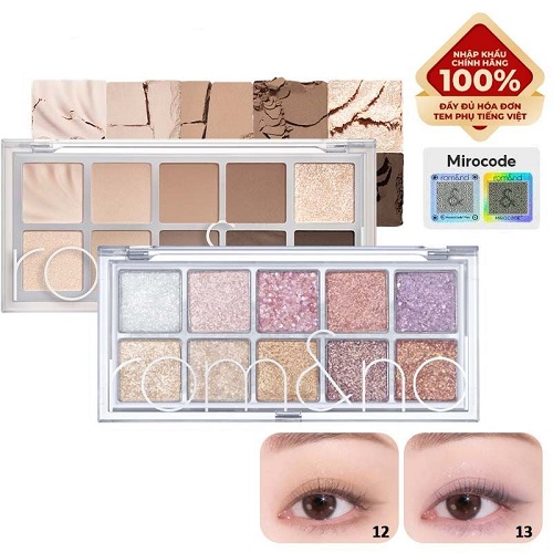Bảng Phấn Mắt 10 Ô Siêu Lấp Lánh Romand Better Than Eye Palette