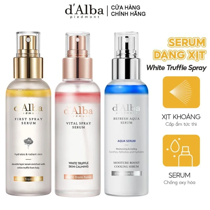 Serum Tinh Chất Dưỡng D’Alba Cấp Ẩm, Làm Dịu Da, Căng Bóng White Truffle Spray Serum 100ml