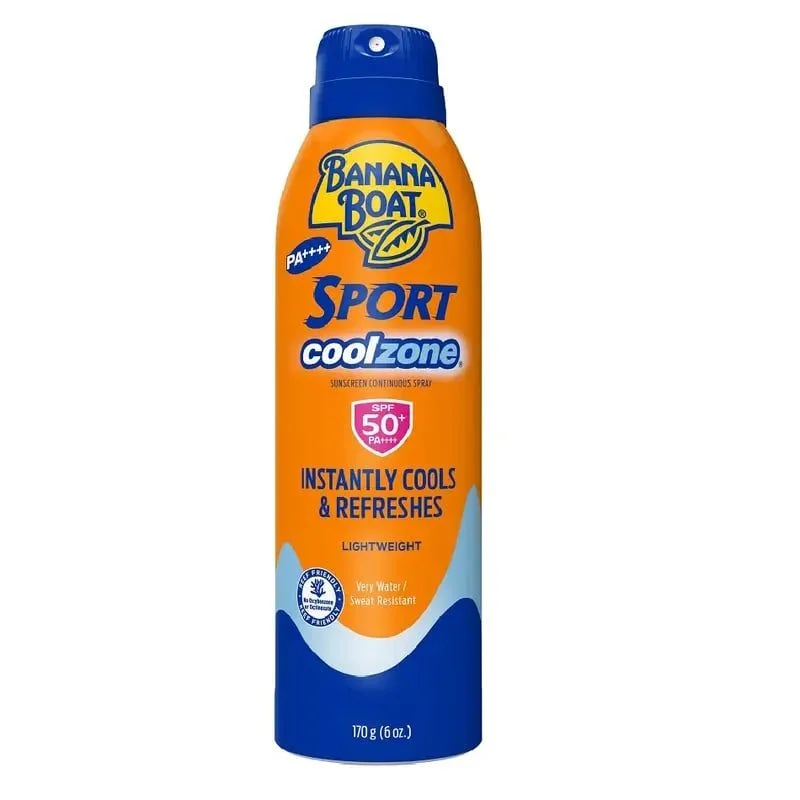 Xịt Chống Nắng Thể Thao Banana Boat Thơm Mát Sport Coolzone Sunscreen Continuous Spray SPF 50+ PA++++ 170g